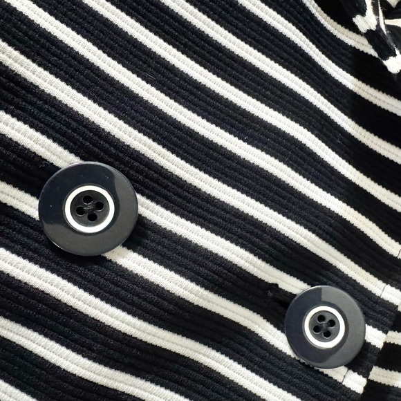 Cabi Nautical Stripe Maritime Trench Coat Jacket - Picture 3 of 8